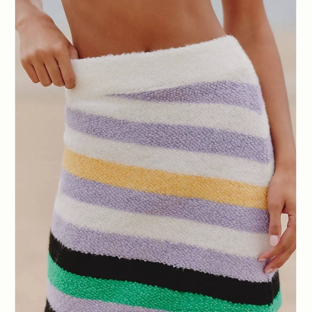 Anthropologie - Daily Practice Cozy Stripe Sweater Mini Skirt